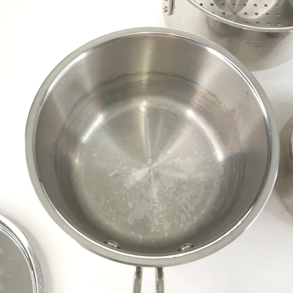 Cuisinart Multiclad Pro 1.5qt and 3 qt Saucepans with Lids and Steamer Insert